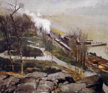 George Bellows : Rain on the River
